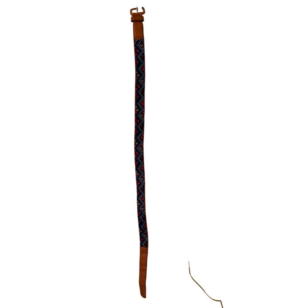 Free People Embroidered Leather Belt - Size L - Picture 3 of 4